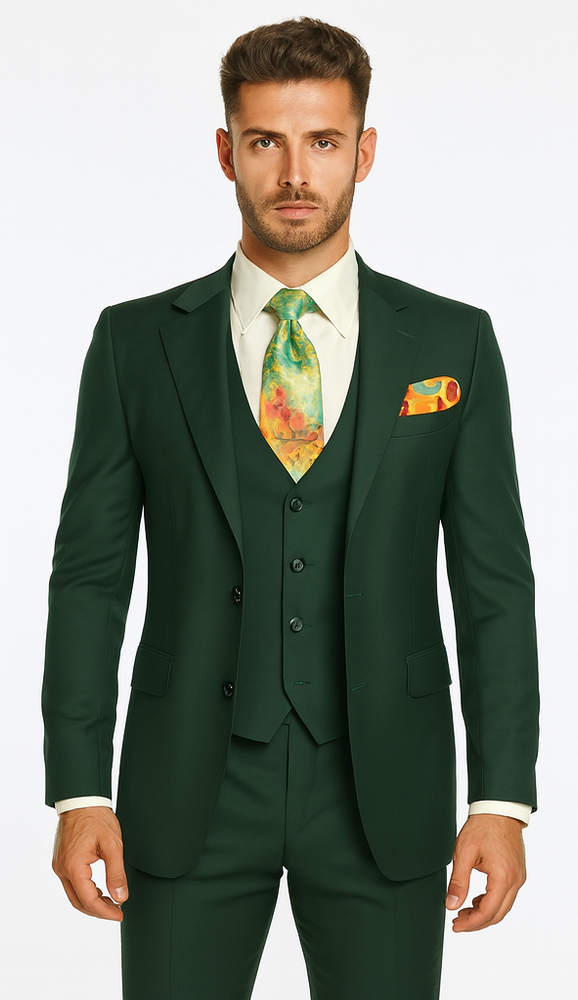 Rossi Man RM1190 – Sydney - 3-Piece Slim Fit Suit for Men | Modern Tailored Formalwear
