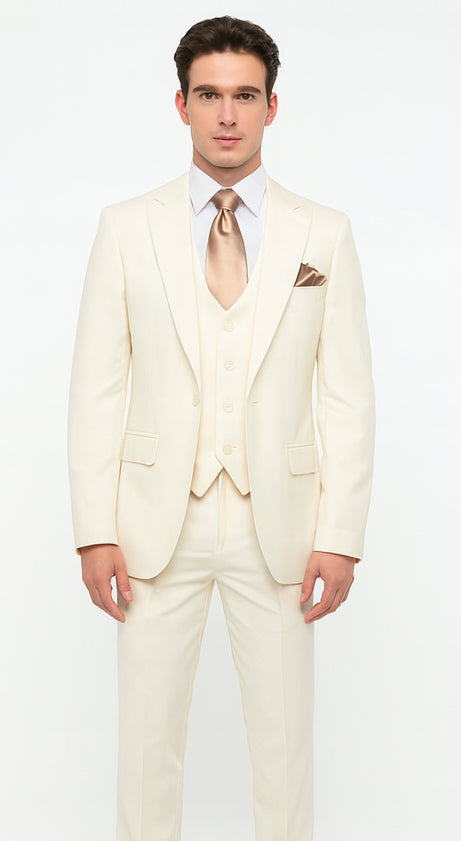Rossi Man RM1206 – Sydney II Collection 3-Piece Slim Fit Suit for Men - Modern Tailored Formalwear