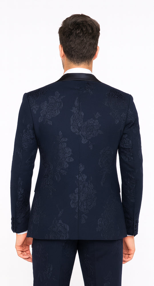 Rossi Man RM1252 – Men’s 3-Piece Smoking Style Tuxedo - Elegant Evening Formalwear