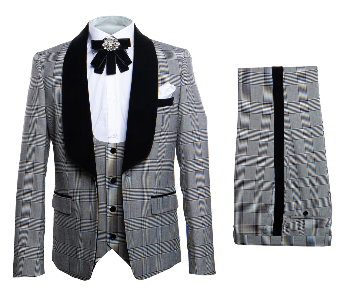 Rossi Man RM1295 Classic 3-Piece Smoking Tuxedo – Men’s Formalwear