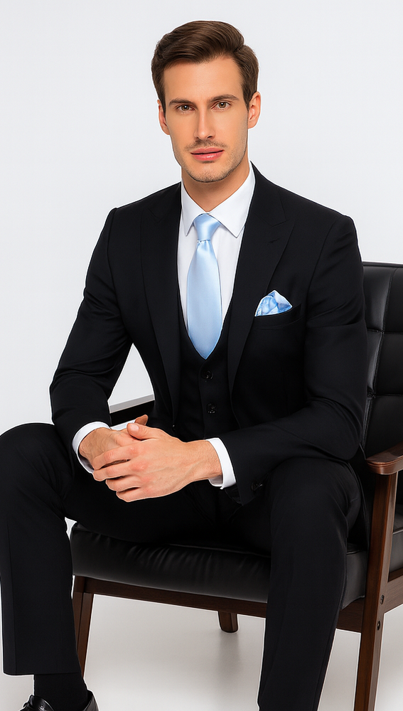 Rossi Man RM1310 – Sydney II Collection Modern Tailored Suit for Men - Elegant 2-Piece Slim Fit Formalwear