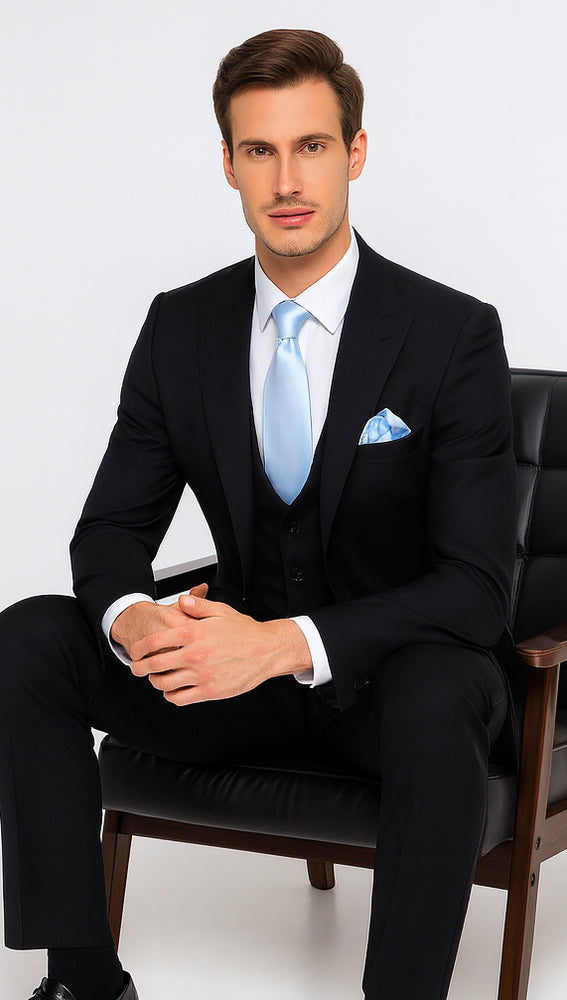Rossi Man RM1310 – Sydney II Collection Modern Tailored Suit for Men - Elegant 2-Piece Slim Fit Formalwear