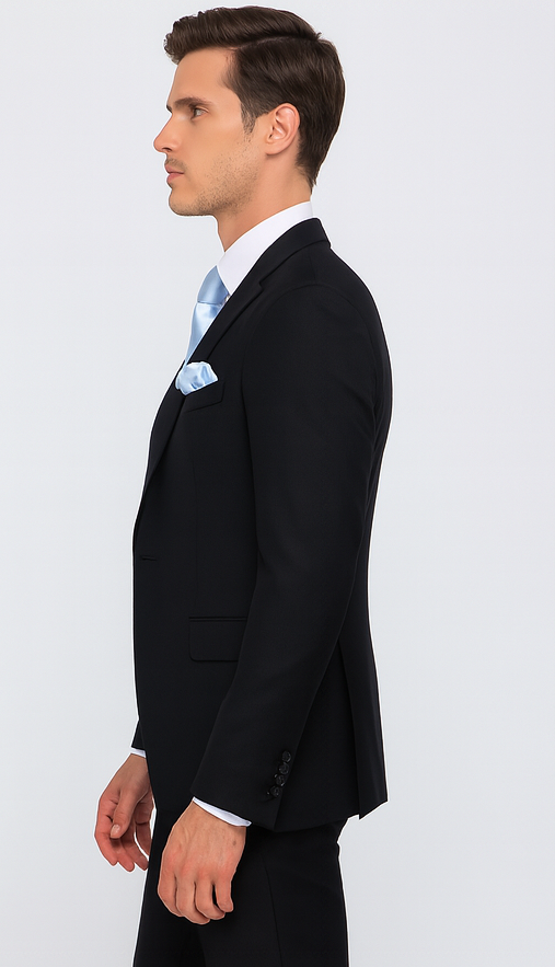 Rossi Man RM1310 – Sydney II Collection Modern Tailored Suit for Men - Elegant 2-Piece Slim Fit Formalwear
