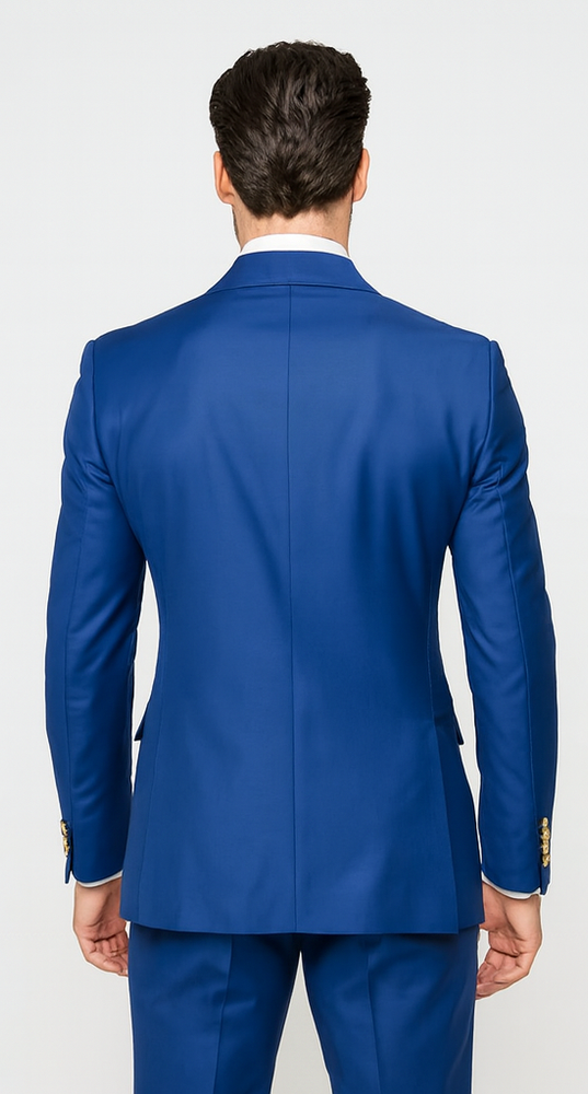 Rossi Man RM1375 – Milano Series Modern 3-Piece Suit for Men - Slim Fit Formalwear