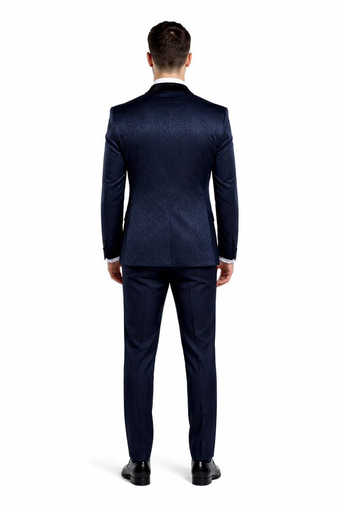 Rossi Man RM1445 – Classic Smoking Style 3-Piece Formal Tuxedo for Men