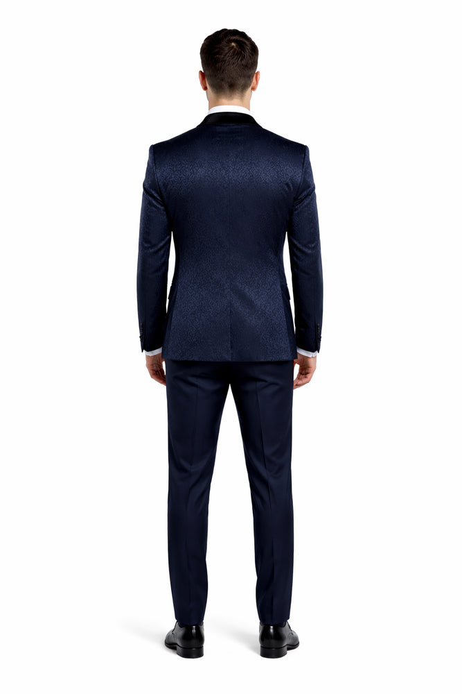 Rossi Man RM1445 – Classic Smoking Style 3-Piece Formal Tuxedo for Men