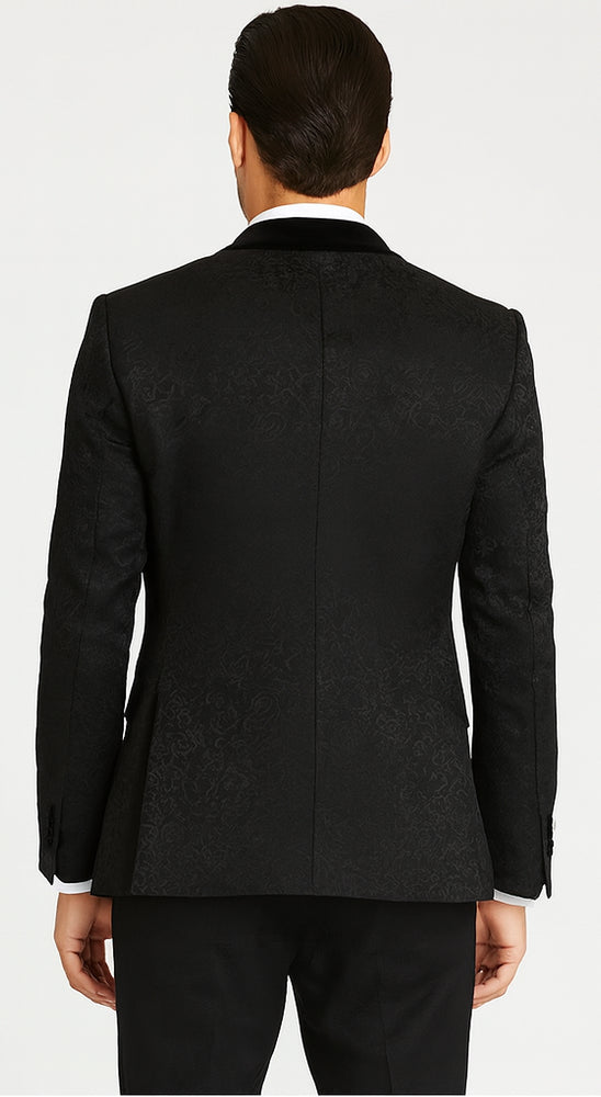 Rossi Man RM1446 – Classic 3-Piece Smoking Style Tuxedo Suit for Men - Elegant Formalwear