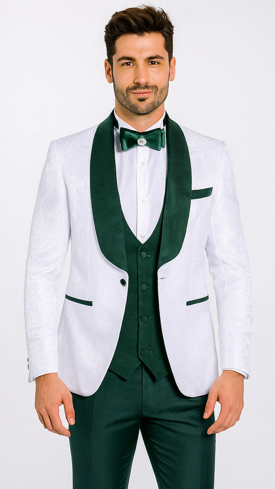 Rossi Man RM1482 – Men’s 3-Piece Tuxedo from the Smoking S Collection - Elegant Formalwear for Men