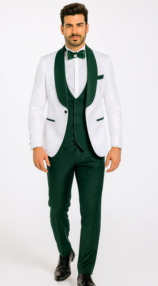 Rossi Man RM1482 – Men’s 3-Piece Tuxedo from the Smoking S Collection - Elegant Formalwear for Men
