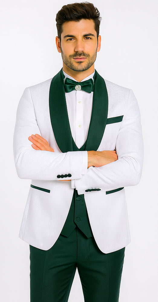 Rossi Man RM1482 – Men’s 3-Piece Tuxedo from the Smoking S Collection - Elegant Formalwear for Men