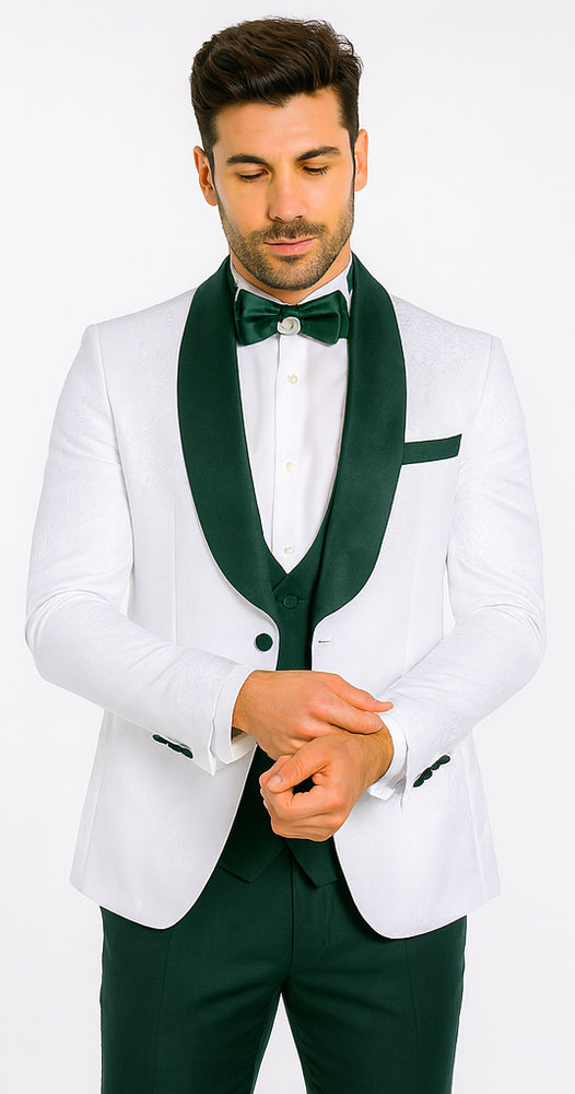 Rossi Man RM1482 – Men’s 3-Piece Tuxedo from the Smoking S Collection - Elegant Formalwear for Men