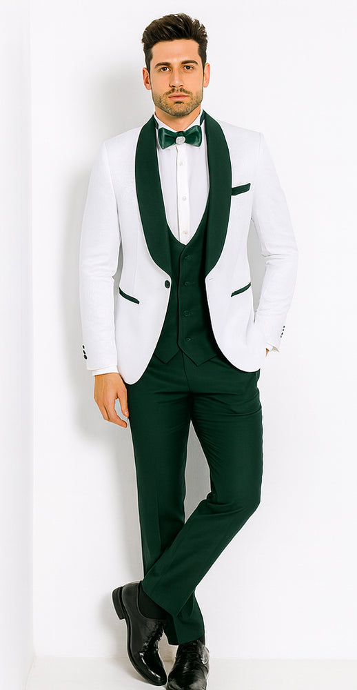 Rossi Man RM1482 – Men’s 3-Piece Tuxedo from the Smoking S Collection - Elegant Formalwear for Men