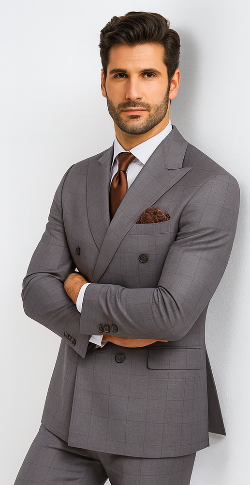 Rossi Man RM1830 – Milano Collection Elegant Formal Suit for Men - Premium Tailored Wear