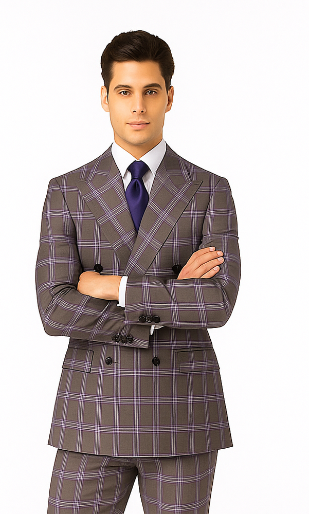 Rossi Man RM1846 Men’s Classic Navy 2-Piece Suit – Elegant Tailored Fit Formal & Business Wear from the Milano Collection