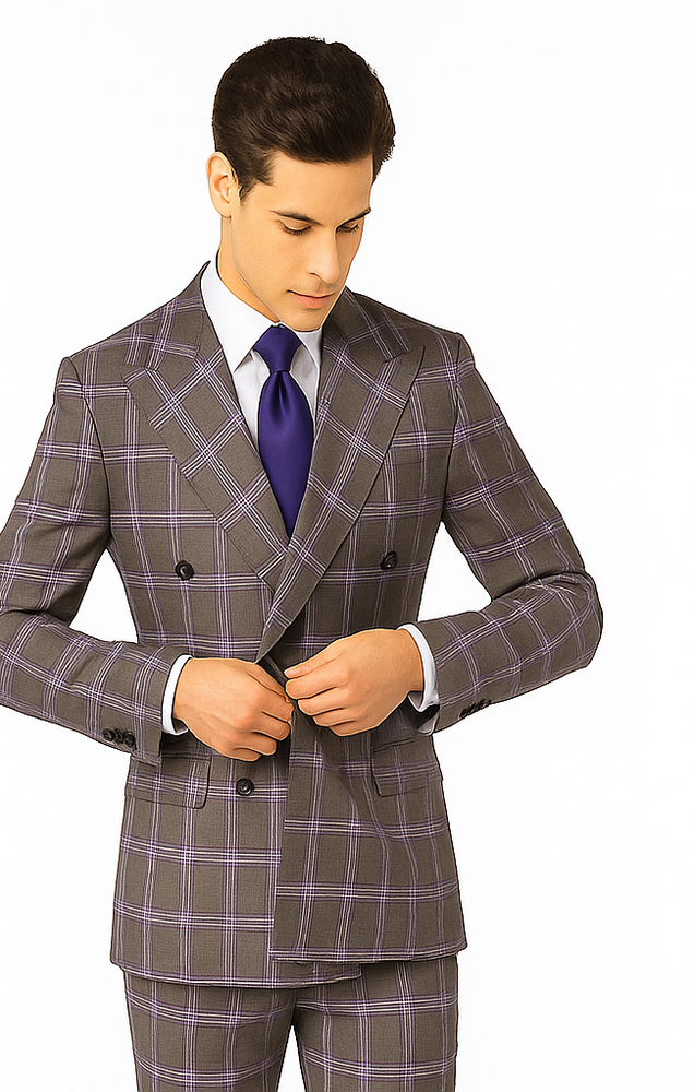Rossi Man RM1846 Men’s Classic Navy 2-Piece Suit – Elegant Tailored Fit Formal & Business Wear from the Milano Collection