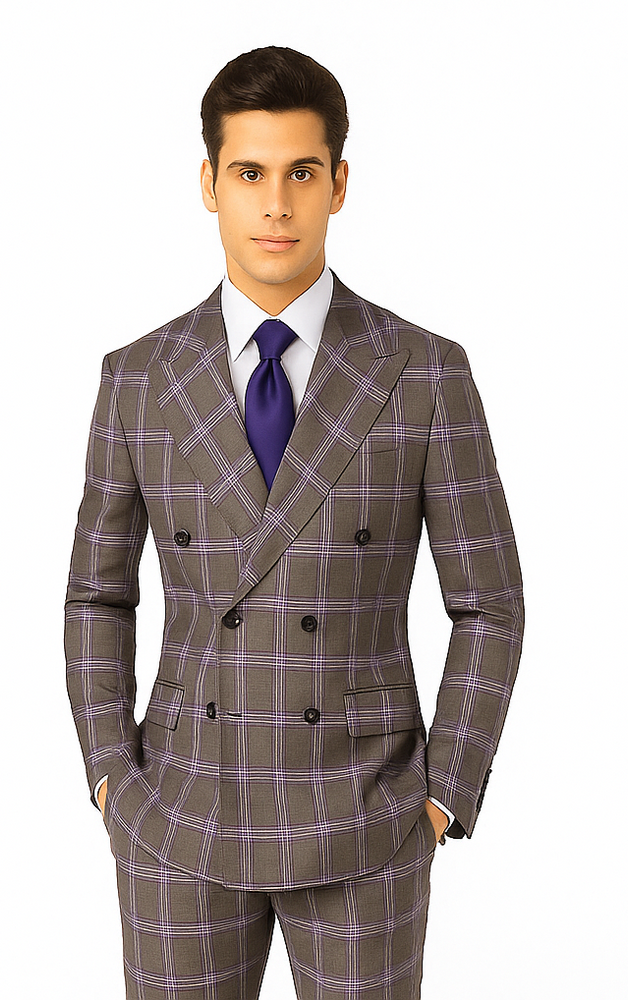 Rossi Man RM1846 Men’s Classic Navy 2-Piece Suit – Elegant Tailored Fit Formal & Business Wear from the Milano Collection