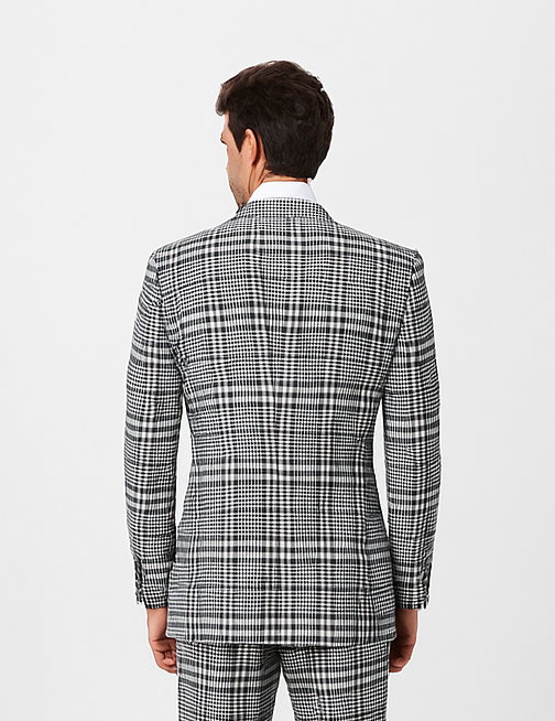 Rossi Man Sam RM2310 – Premium Milano Fit Men’s 3-Piece Plaid Suit for Formal & Casual Events