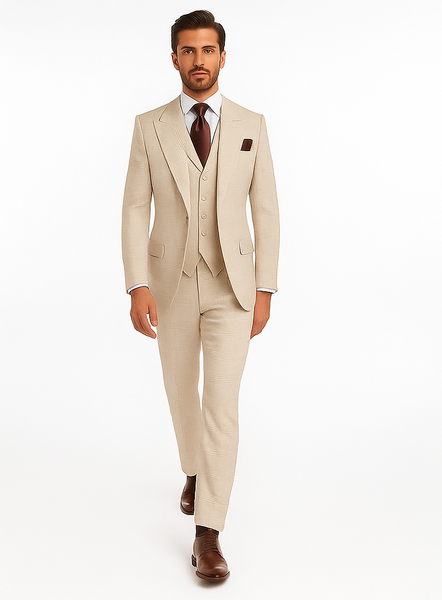 Rossi Man Sam RM2314 – Elegant Milano Tailored 3-Piece Plaid Suit