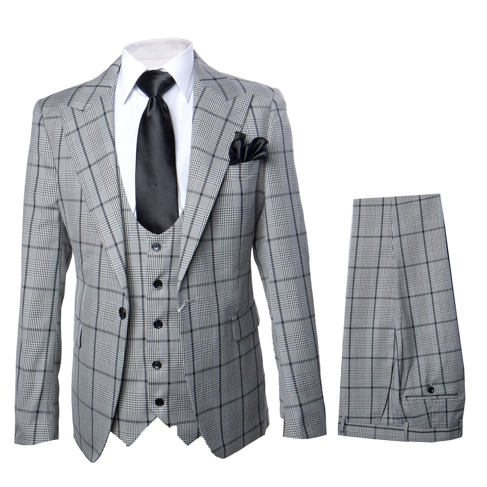 Rossi Man Tom RM1855 – Elegant Men’s Tailored 3-Piece Suit for Formal Occasions - Modern Fit