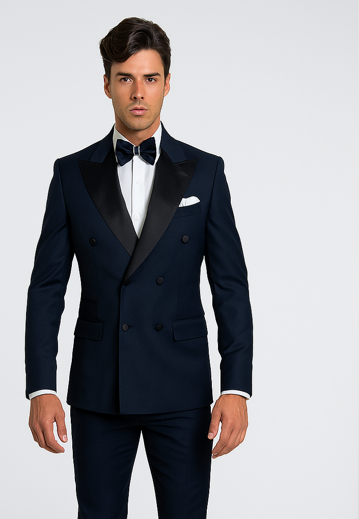 Rossi Man Zeus RM1004 – Premium Men’s Formal Suit, Modern Slim Fit Black-Tie