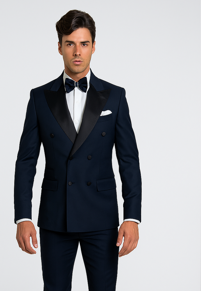 Rossi Man Zeus RM1004 – Premium Men’s Formal Suit, Modern Slim Fit Black-Tie