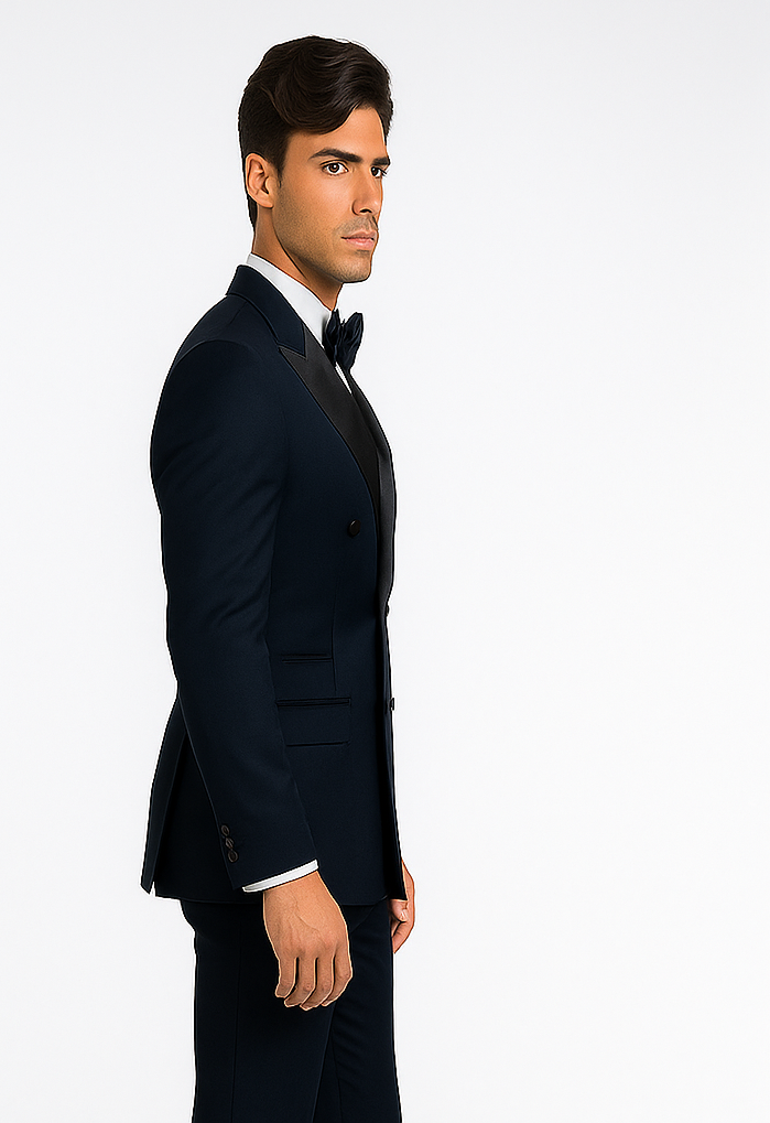 Rossi Man Zeus RM1004 – Premium Men’s Formal Suit, Modern Slim Fit Black-Tie