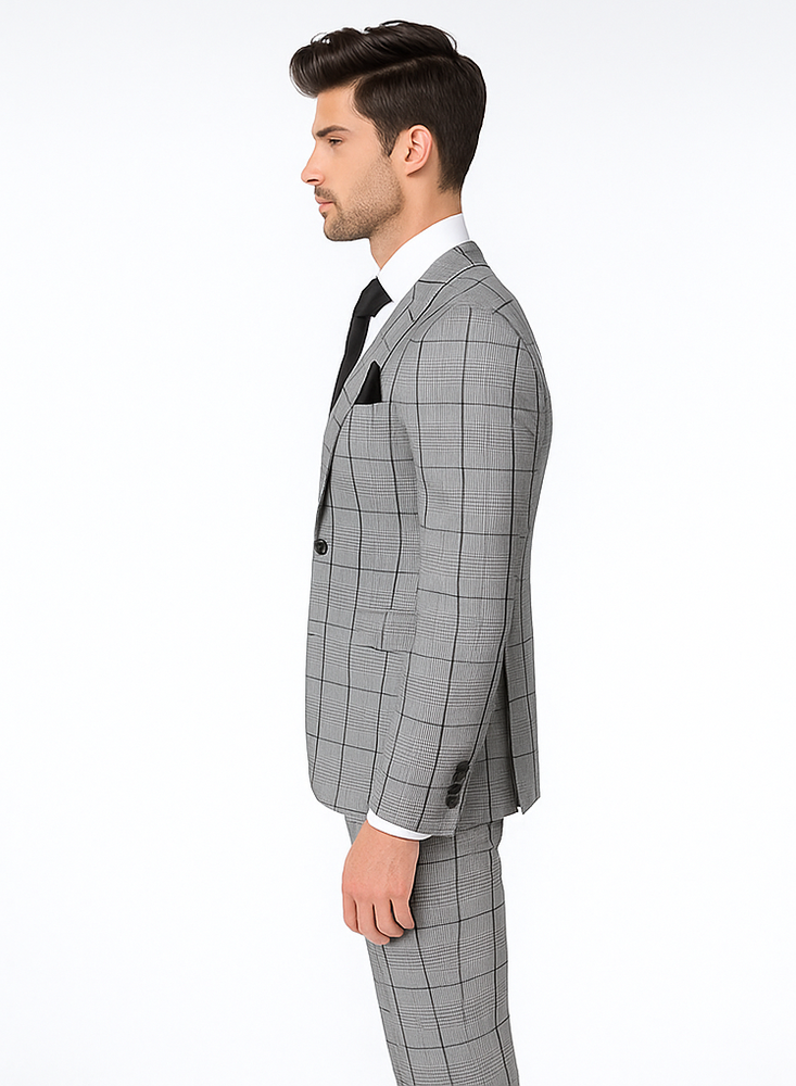 Rossi Man Tom RM1855 – Elegant Men’s Tailored 3-Piece Suit for Formal Occasions - Modern Fit