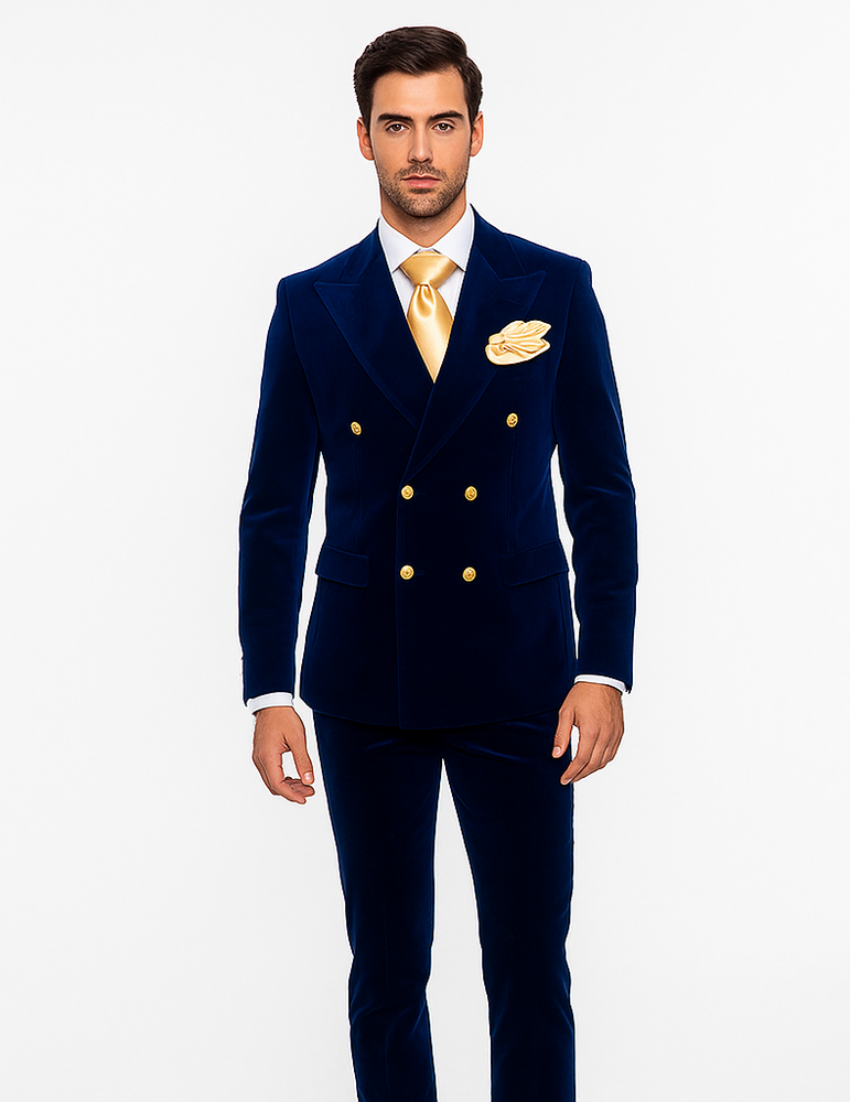 Rossi Man Zeus RM1576 – Classic Men’s Formal Suit, Slim Fit Black-Tie