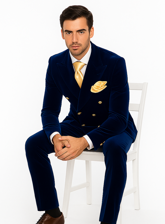 Rossi Man Zeus RM1576 – Classic Men’s Formal Suit, Slim Fit Black-Tie