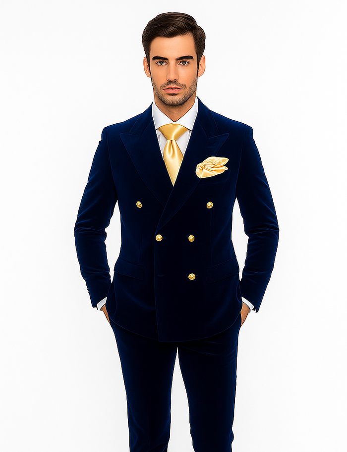 Rossi Man Zeus RM1576 – Classic Men’s Formal Suit, Slim Fit Black-Tie