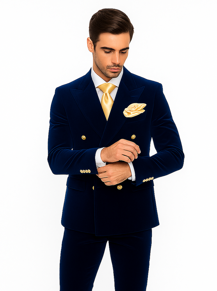 Rossi Man Zeus RM1576 – Classic Men’s Formal Suit, Slim Fit Black-Tie