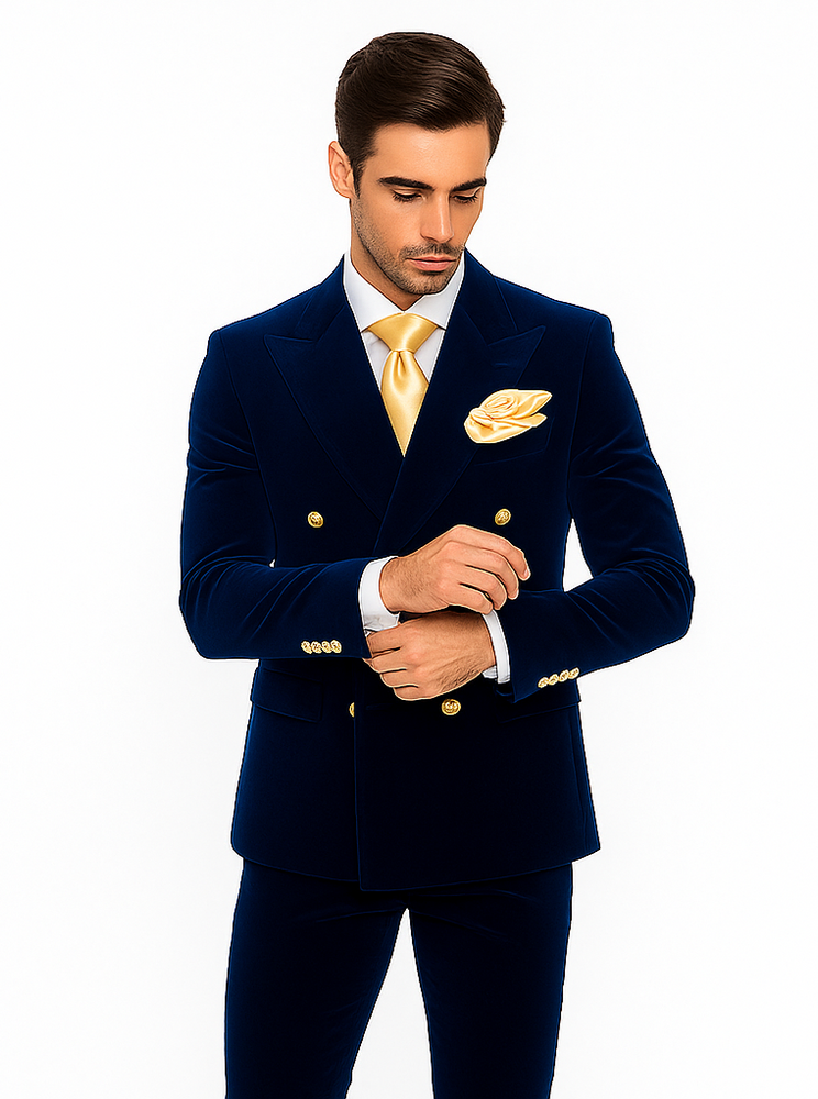 Rossi Man Zeus RM1576 – Classic Men’s Formal Suit, Slim Fit Black-Tie