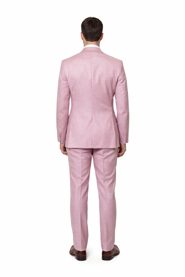 Blush Royale Pink 3-Piece Couture Suit by Rossiman