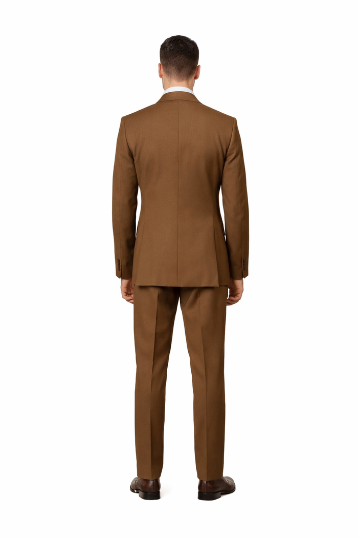 Chestnut Monarch Brown 3-Piece Gentleman's Tailor Suit by Rossiman