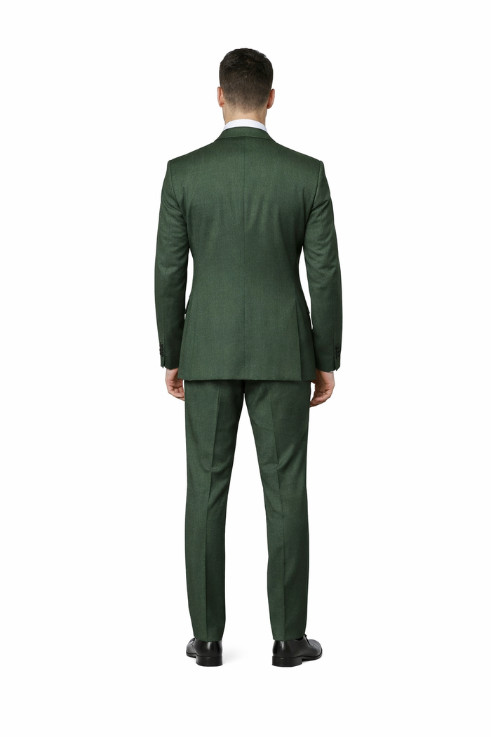 Forest Chancellor Green 3-Piece Tailored Luxe Suit by Rossiman
