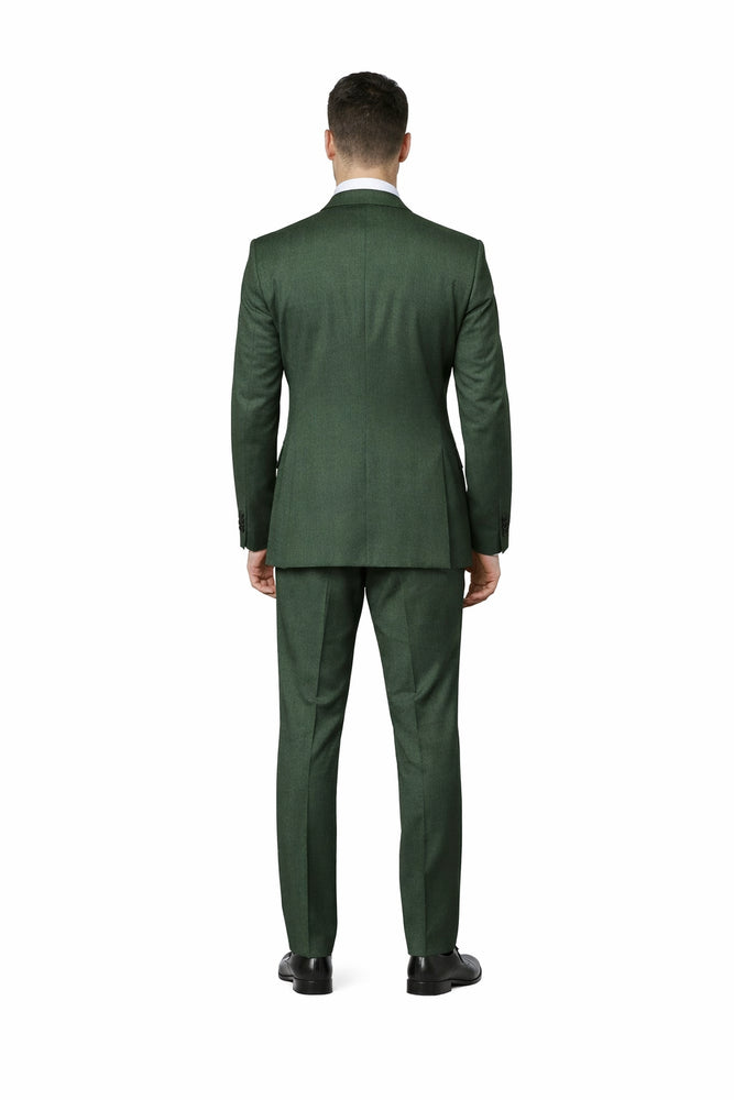 Forest Chancellor Green 3-Piece Tailored Luxe Suit by Rossiman