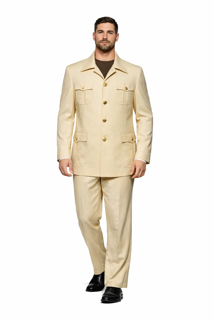 Rossiman Imperial Cream Safari 2-Piece Command Suit
