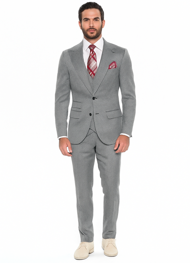 Rossiman Men’s Dress Suit | Timeless Classic Formal Suit for Men – Italian Tailored Luxury Slim Fit Design