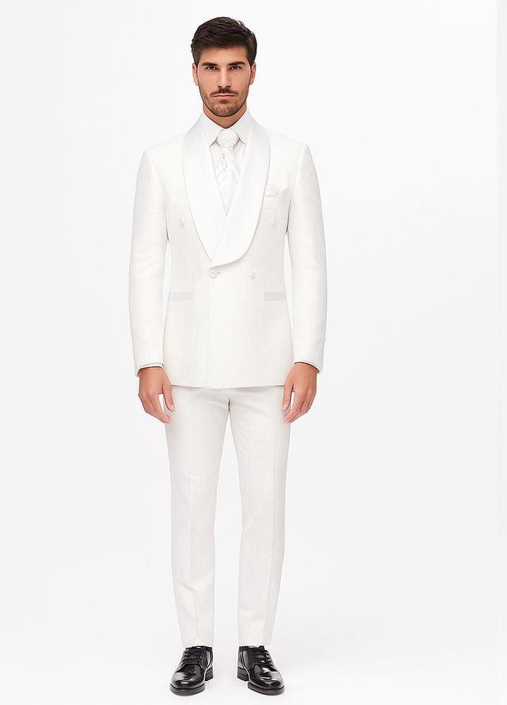 Rossiman Rossi Men’s Dress Suit | Classic Tailored Formalwear – Italian Slim Fit Luxury Suit for Men