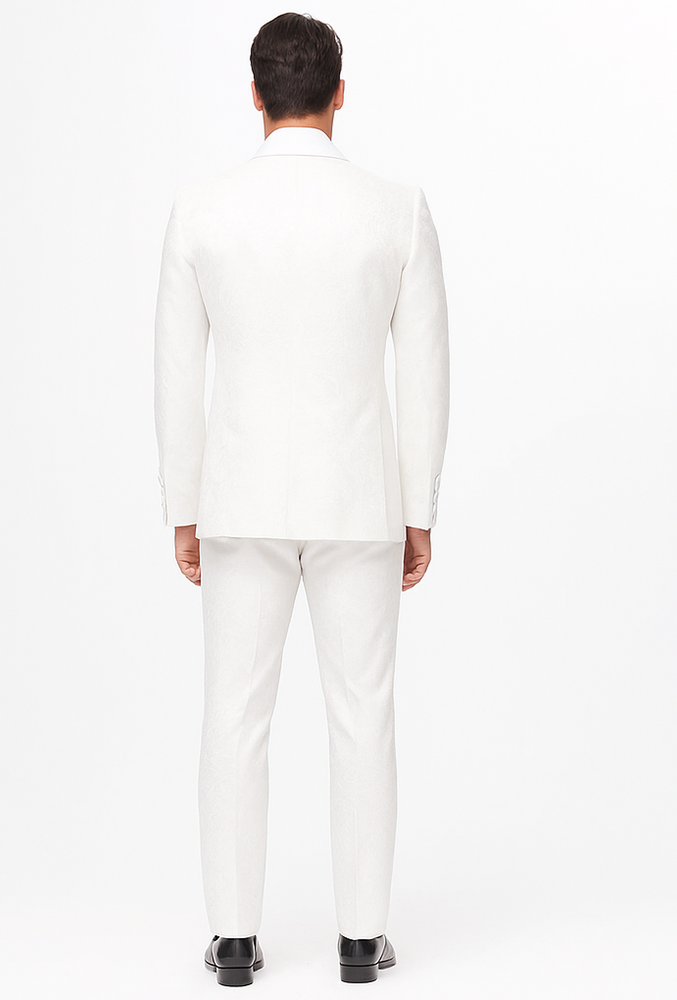 Rossiman Rossi Men’s Dress Suit | Classic Tailored Formalwear – Italian Slim Fit Luxury Suit for Men