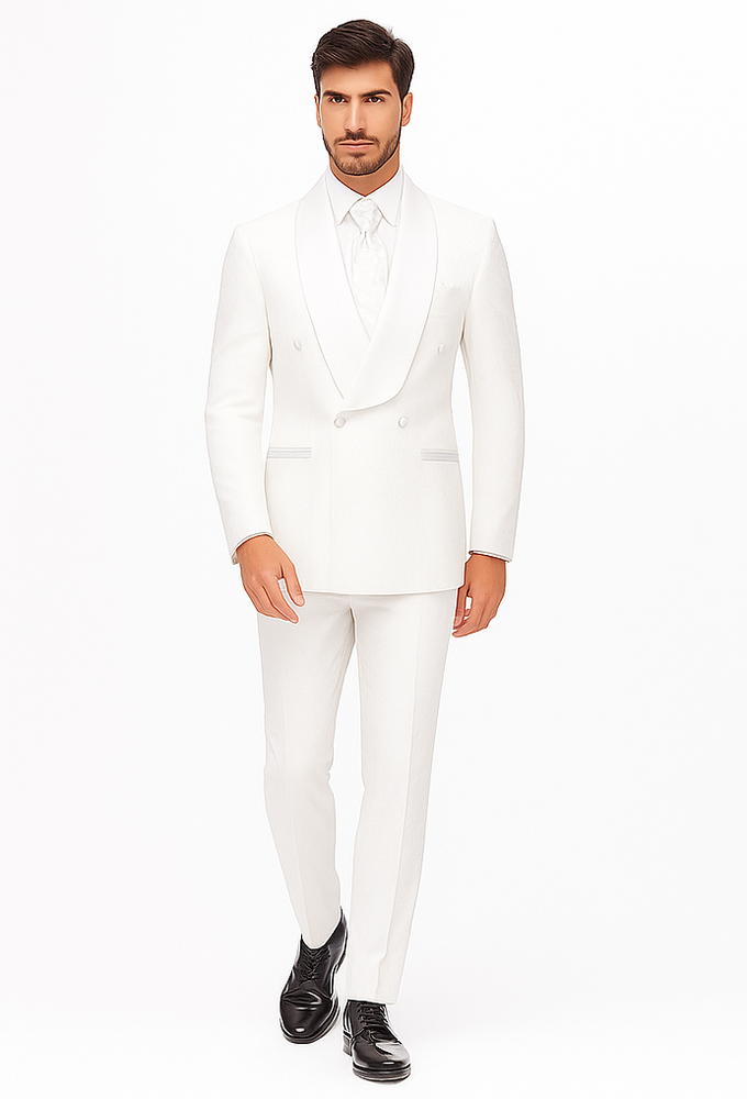 Rossiman Rossi Men’s Dress Suit | Classic Tailored Formalwear – Italian Slim Fit Luxury Suit for Men