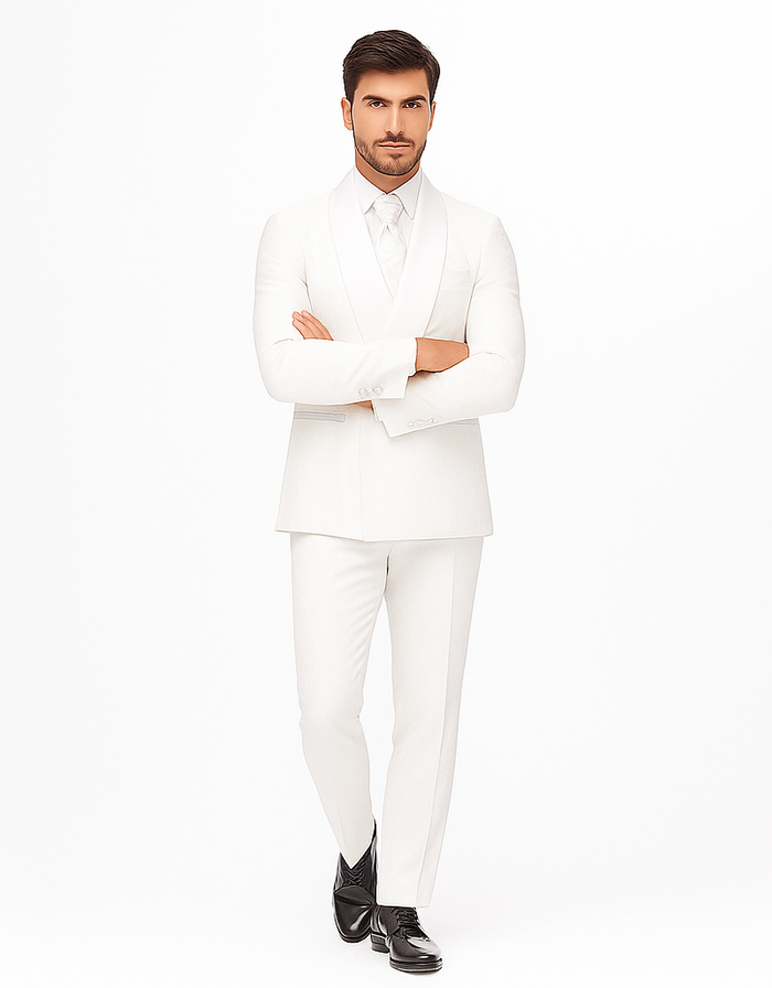 Rossiman Rossi Men’s Dress Suit | Classic Tailored Formalwear – Italian Slim Fit Luxury Suit for Men