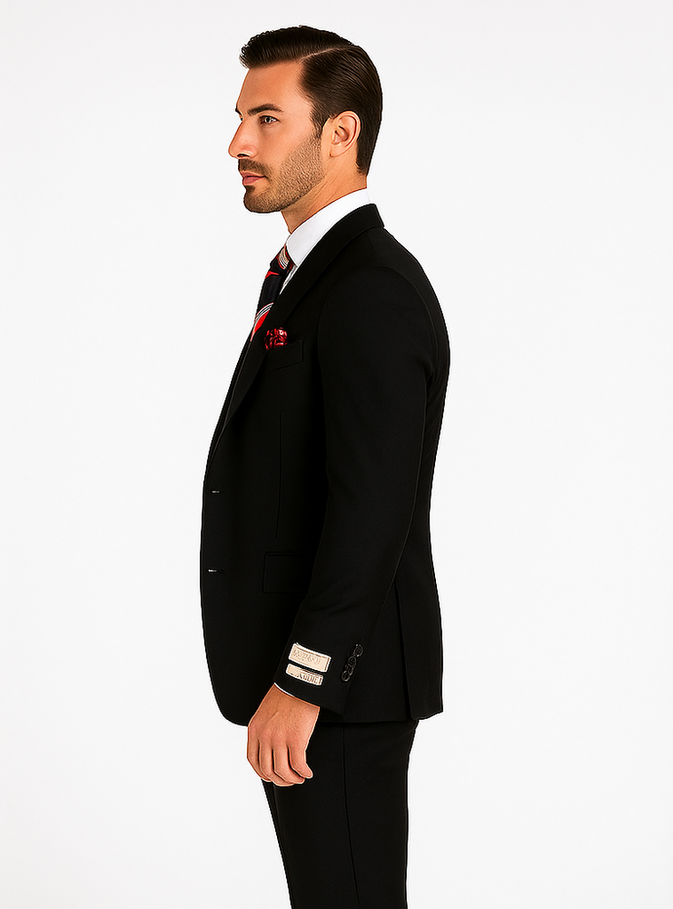 Rossiman Rossi Men’s Dress Suit | Premium Tailored Suit for Formal Occasions – Italian-Inspired Luxury Slim Fit Design