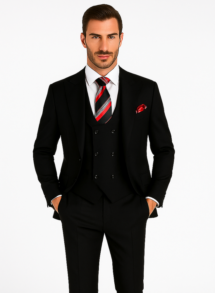 Rossiman Rossi Men’s Dress Suit | Premium Tailored Suit for Formal Occasions – Italian-Inspired Luxury Slim Fit Design