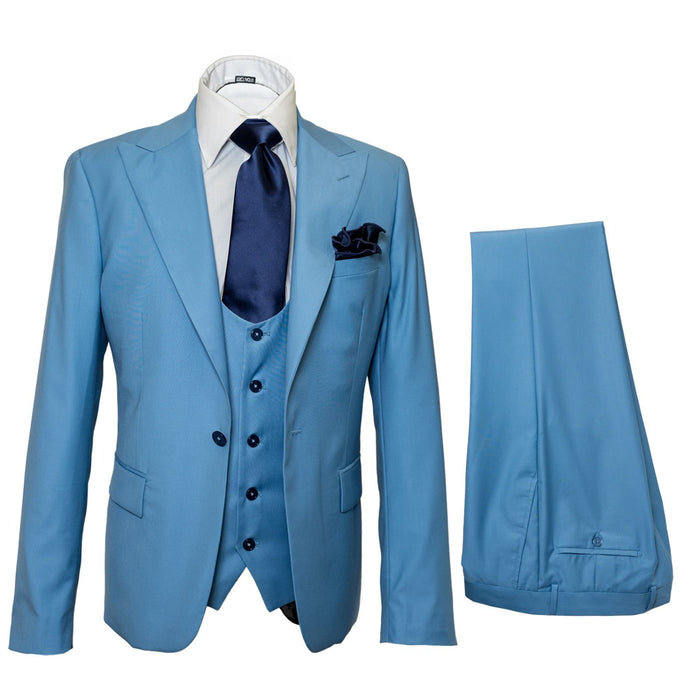 Rossiman Sky Regent Blue 3-Piece Prestige Suit