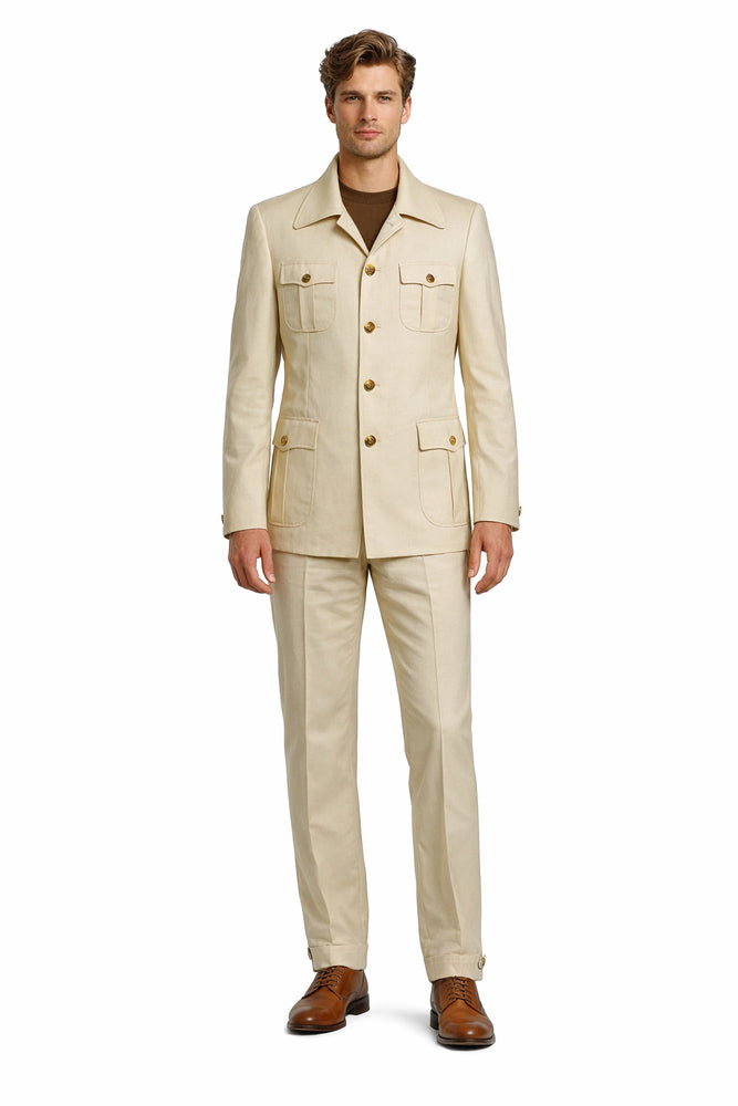 Rossiman Imperial Cream Safari 2-Piece Command Suit