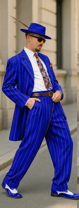 Dark Navy Blue Pinstripe Zoot Suit - Gangster Suit - 1920 Suit