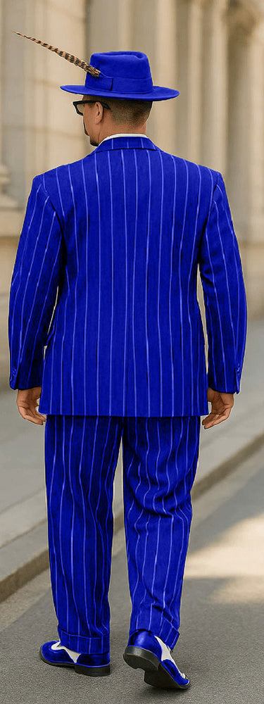 Dark Navy Blue Pinstripe Zoot Suit - Gangster Suit - 1920 Suit