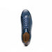 Zelli Russo Navy Calfskin and Crocodile Luxury Fashion Sneakers