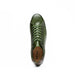 Zelli Russo Burnished Calfskin and Crocodile Luxury Sneakers in Olive